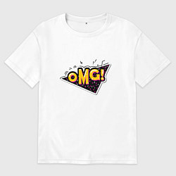 Футболка оверсайз мужская О май гад!, цвет: белый