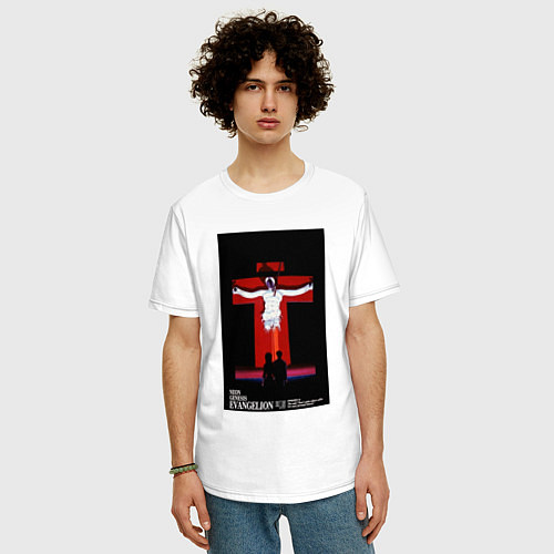 Мужская футболка оверсайз Евангелион Лилит / Белый – фото 3