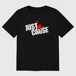 Футболка оверсайз мужская Just cause - logo, цвет: черный