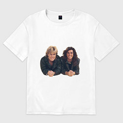 Футболка оверсайз мужская Modern Talking band, цвет: белый