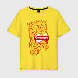 Мужская футболка оверсайз Bart Simpson - Summer