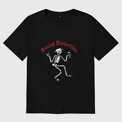 Футболка оверсайз мужская Social Distortion, цвет: черный