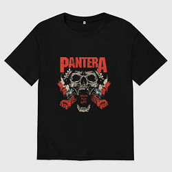 Футболка оверсайз мужская PANTERA band, цвет: черный