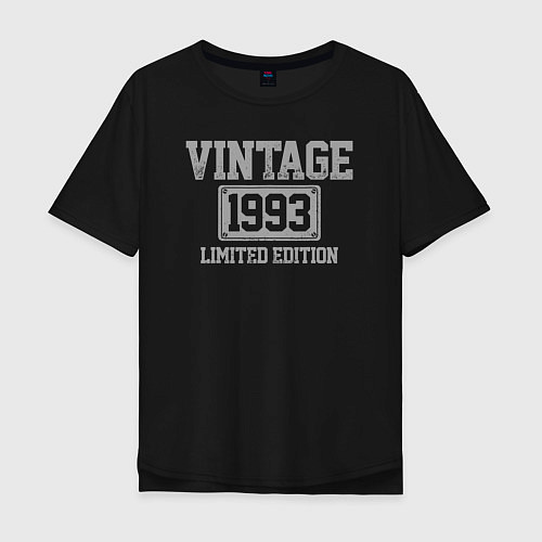 Мужская футболка оверсайз Vintage 1993 Limited Edition / Черный – фото 1