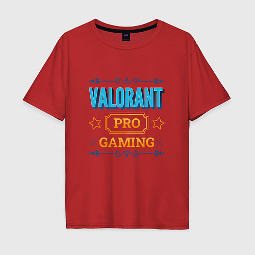 Мужская футболка оверсайз Игра Valorant pro gaming / Красный – фото 1
