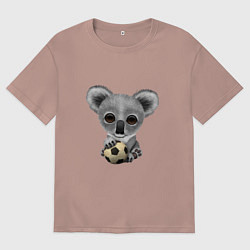 Мужская футболка оверсайз Футбол - Коала