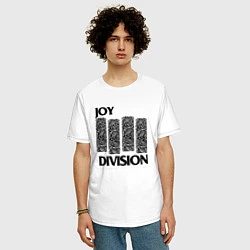 Футболка оверсайз мужская Joy Division - rock, цвет: белый — фото 2