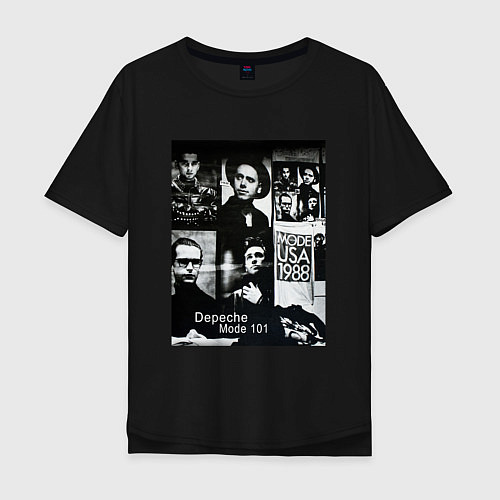 Мужская футболка оверсайз Depeche Mode 101 Vintage 1988 / Черный – фото 1