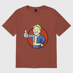 Футболка оверсайз мужская Vault boy like, цвет: кирпичный