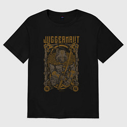 Футболка оверсайз мужская Juggernaut арт, цвет: черный