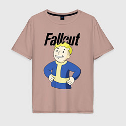 Футболка оверсайз мужская Fallout blondie boy, цвет: пыльно-розовый