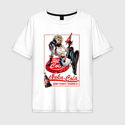 Футболка оверсайз мужская Nuka - cola girl, цвет: белый