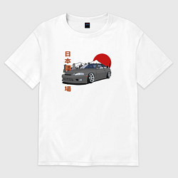 Футболка оверсайз мужская Toyota Soarer 2jz gte JDM Retro Design, цвет: белый