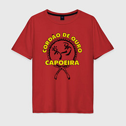Футболка оверсайз мужская Capoeira Cordao de ouro, цвет: красный