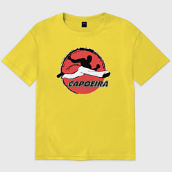 Футболка оверсайз мужская Capoeira - fighter jump, цвет: желтый