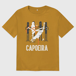 Футболка оверсайз мужская Capoeira - contactless combat, цвет: горчичный