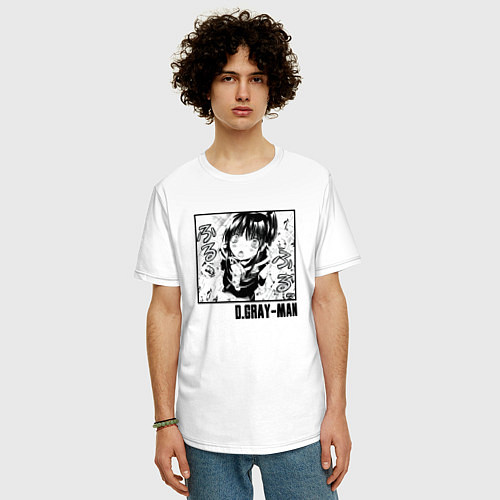 Мужская футболка оверсайз Линали Ли - D Gray man / Белый – фото 3