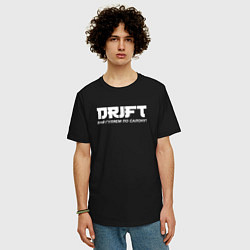 Футболка оверсайз мужская Drift вай гуляем по салону, цвет: черный — фото 2
