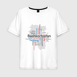 Футболка оверсайз мужская Republic of Bashkortostan, цвет: белый