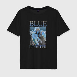 Мужская футболка оверсайз Blue lobster meme