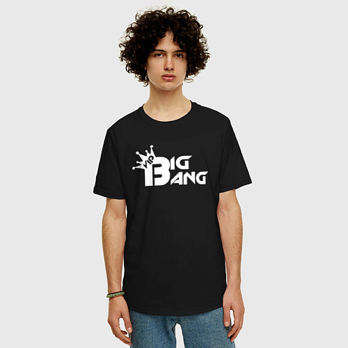 Мужская футболка оверсайз Bigbang logo / Черный – фото 3