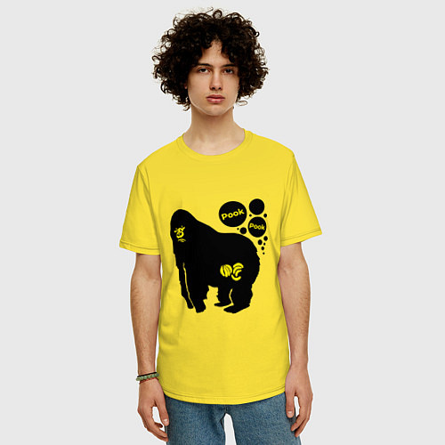 Мужская футболка оверсайз Banana pook / Желтый – фото 3