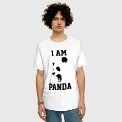 Футболка оверсайз мужская Я - панда, цвет: белый — фото 2