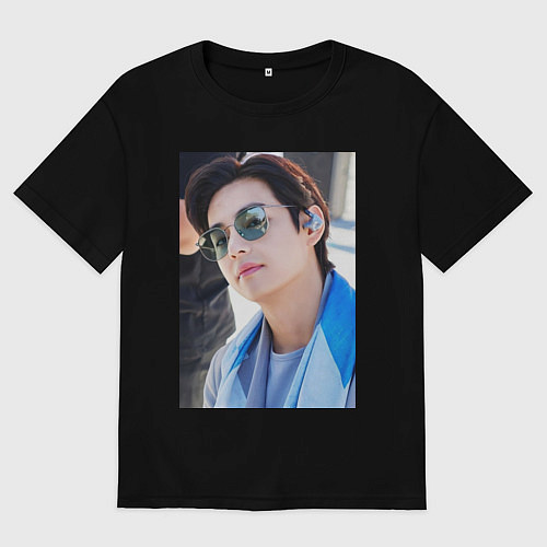 Мужская футболка оверсайз Тигренок Ви / Черный – фото 1