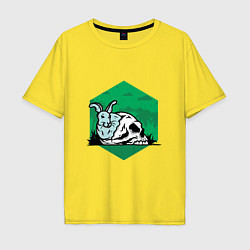 Футболка оверсайз мужская Rabbit & Skull, цвет: желтый