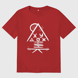 Футболка оверсайз мужская Я - художник, цвет: красный