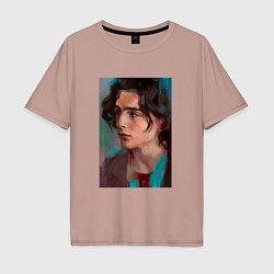 Мужская футболка оверсайз Timothee Chalamet fan art