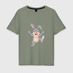 Мужская футболка оверсайз Running Rabbit