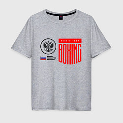 Футболка оверсайз мужская Boxing federation of Russia, цвет: меланж