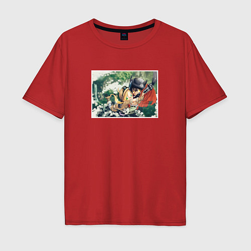 Мужская футболка оверсайз Рико и Рэг / Красный – фото 1