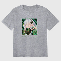 Футболка оверсайз мужская Нахида Малая властительница Кусанали, цвет: меланж