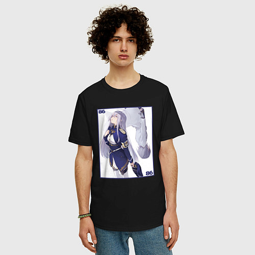 Мужская футболка оверсайз Генриетта и Владилена - 86 / Черный – фото 3