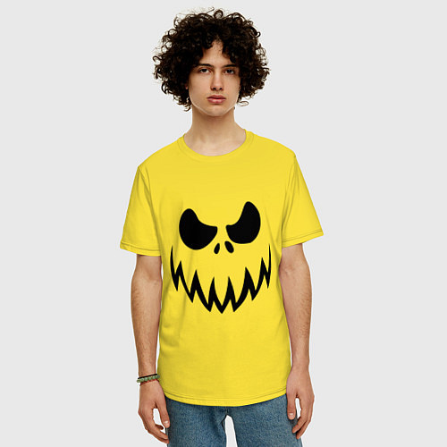 Мужская футболка оверсайз The Scarecrow face / Желтый – фото 3