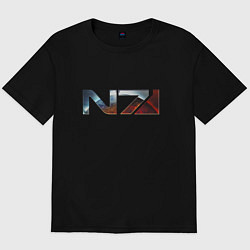 Футболка оверсайз мужская Mass Effect N7 -Shooter, цвет: черный