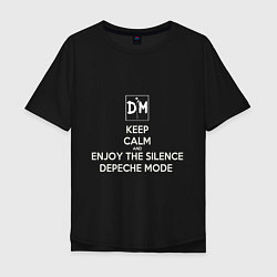 Футболка оверсайз мужская Keep calm and enjoy the silence depeche mode, цвет: черный