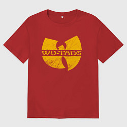 Футболка оверсайз мужская Wu scratches logo, цвет: красный