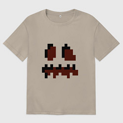 Мужская футболка оверсайз Лицо тыквы - Хеллоуин - Майнкрафт