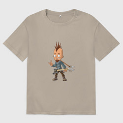 Футболка оверсайз мужская Рокер, цвет: миндальный