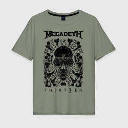 Мужская футболка оверсайз Megadeth Thirteen