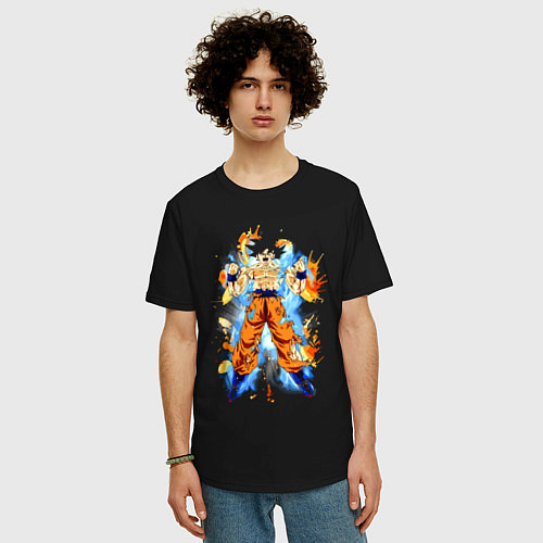 Мужская футболка оверсайз Dragon Ball - Goku / Черный – фото 3