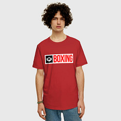 Футболка оверсайз мужская Ring of boxing, цвет: красный — фото 2