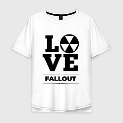 Футболка оверсайз мужская Fallout love classic, цвет: белый