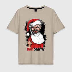 Мужская футболка оверсайз Bad Santa, fuck you