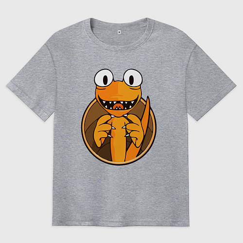 Мужская футболка оверсайз Радужные друзья: Оранжевый / Меланж – фото 1