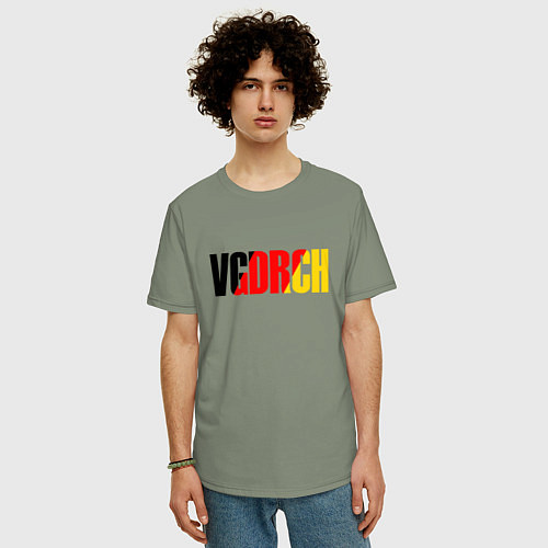 Мужская футболка оверсайз Поклонник немецких автомобилей / Авокадо – фото 3