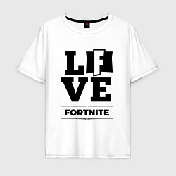 Футболка оверсайз мужская Fortnite love classic, цвет: белый